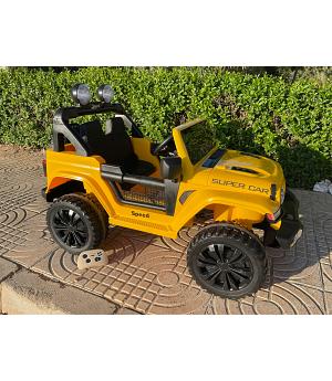 COCHE JEEP RUBICÓN STYLE 12V amarillo 4X4, - IND1-FT938YELLOW